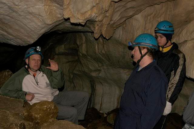 Inside the cave, spacing out in the dark; Caving Fall 2006