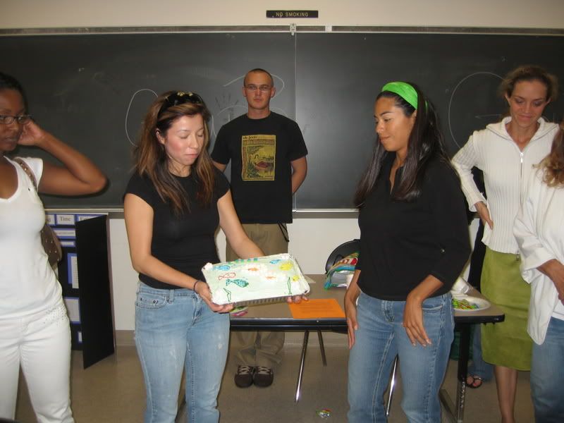 I FISH CAKE BEING PRESENTED