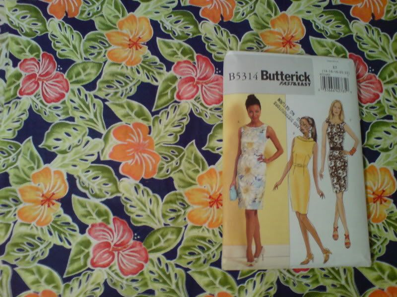 Fabricland Moving Sale - navy tropical print and pattern
