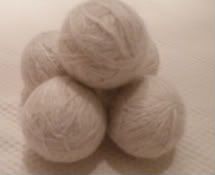 Natural colored 100% wool dryer balls set of 5