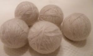 Natural colored 100% wool dryer balls set of 5