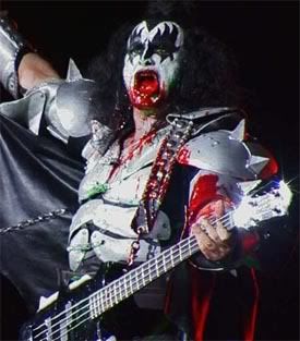 gene simmons spitting blood