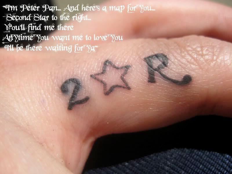 peter pan tattoo. TO THE RIGHT (peter pan)