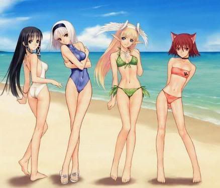 summer anime girls