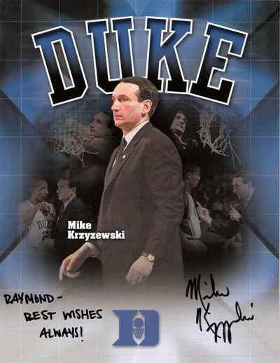 Mike Krzyzewski Duke Blue