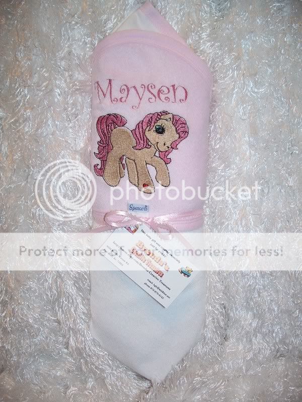 This was a special order for a Spencer hooded towel for a little girl 