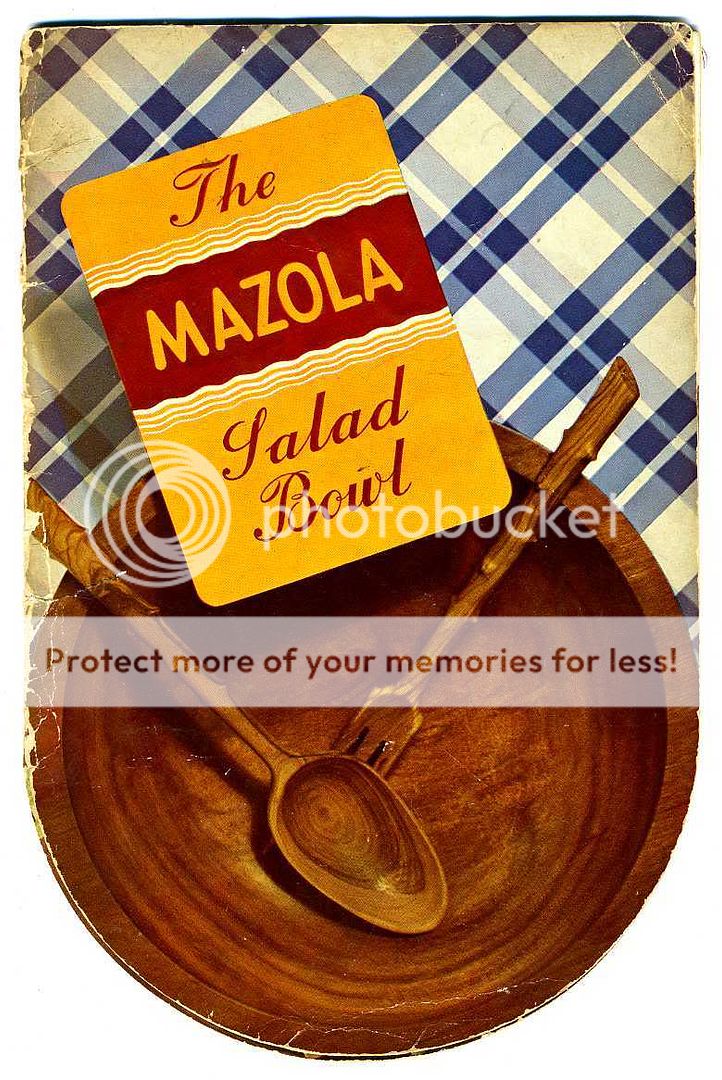 1939 MAZOLA SALAD OIL Die Cut Recipes Cookbook  