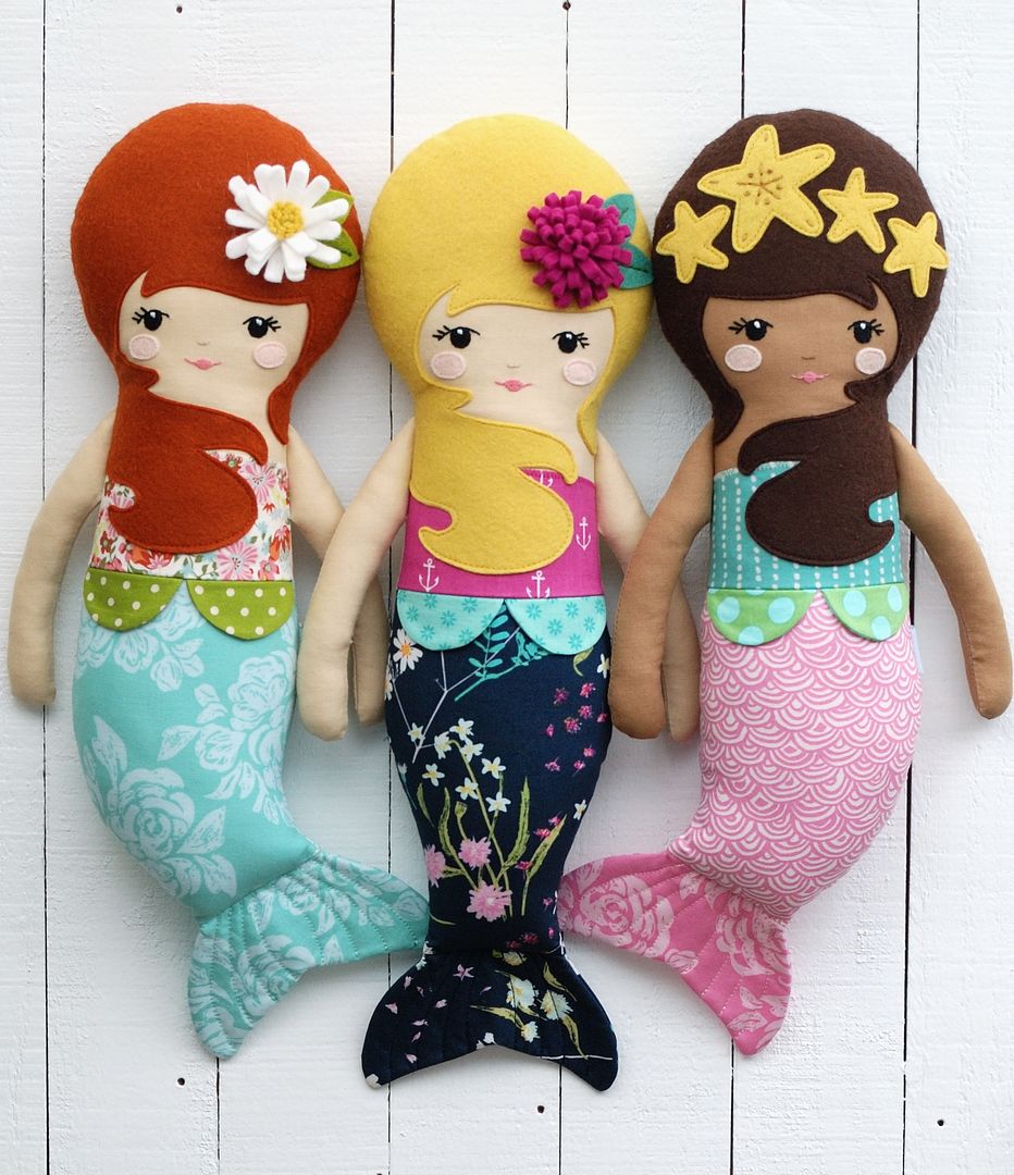  Love this mermaid doll sewing pattern from Retro Mama!