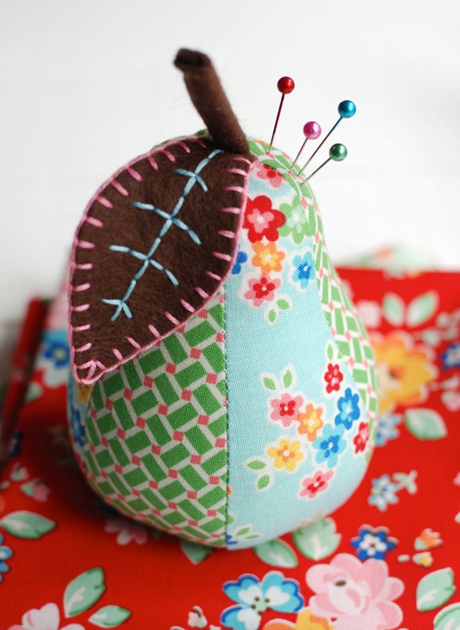  cute pear pincushion