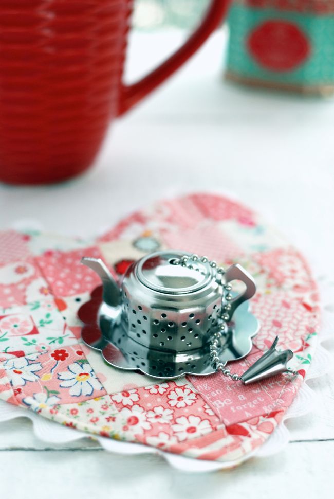  patchwork heart coasters