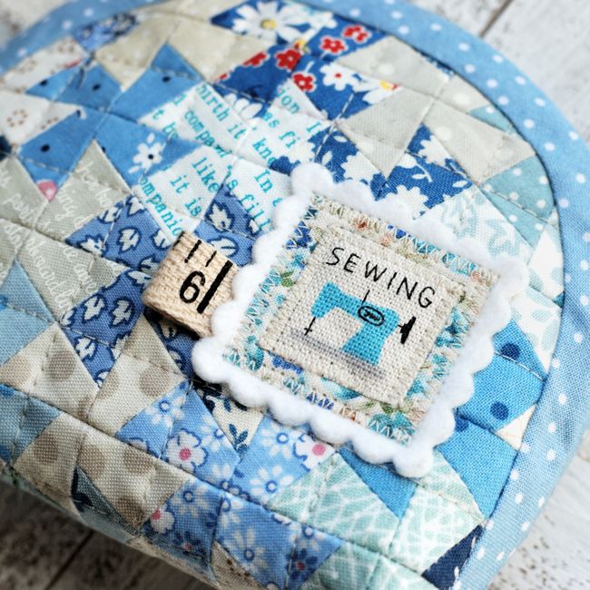  retro mama | pinwheel quilted notions pouch