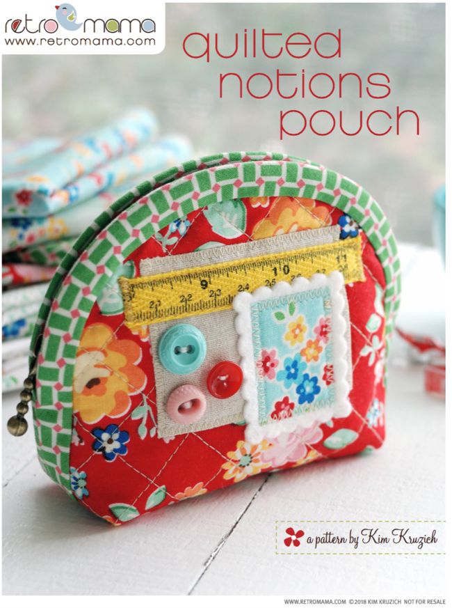  Retro Mama :: Quilted Notions Pouch sewing pattern
