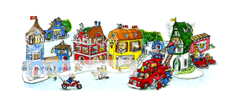 Richard Scarry's 92nd Birthday Doodle - Google Doodles